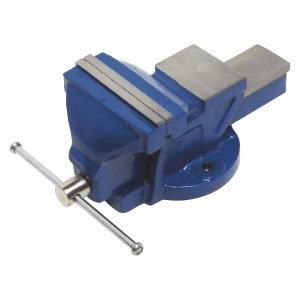 Morsa in acciaio blu LUX Classic 125 mm per banco da lavoro.