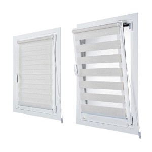 t.b.t. tenda a rullo e pacchetto in telaio finestra, diverse posizioni.