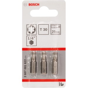 Bosch TX-Bit Pro T30, confezione da 3, extra duro per viti TX interne.