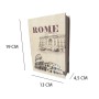 Cassaforte t.b.t. a forma di libro con motivo di Roma, ideale per custodire oggetti di valore.