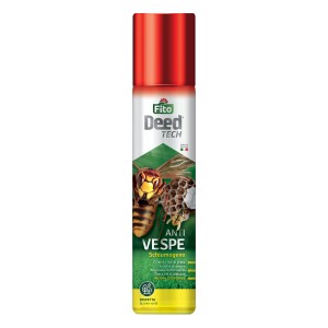 Spray per vespe t.b.t. con immagine di vespa e favo.