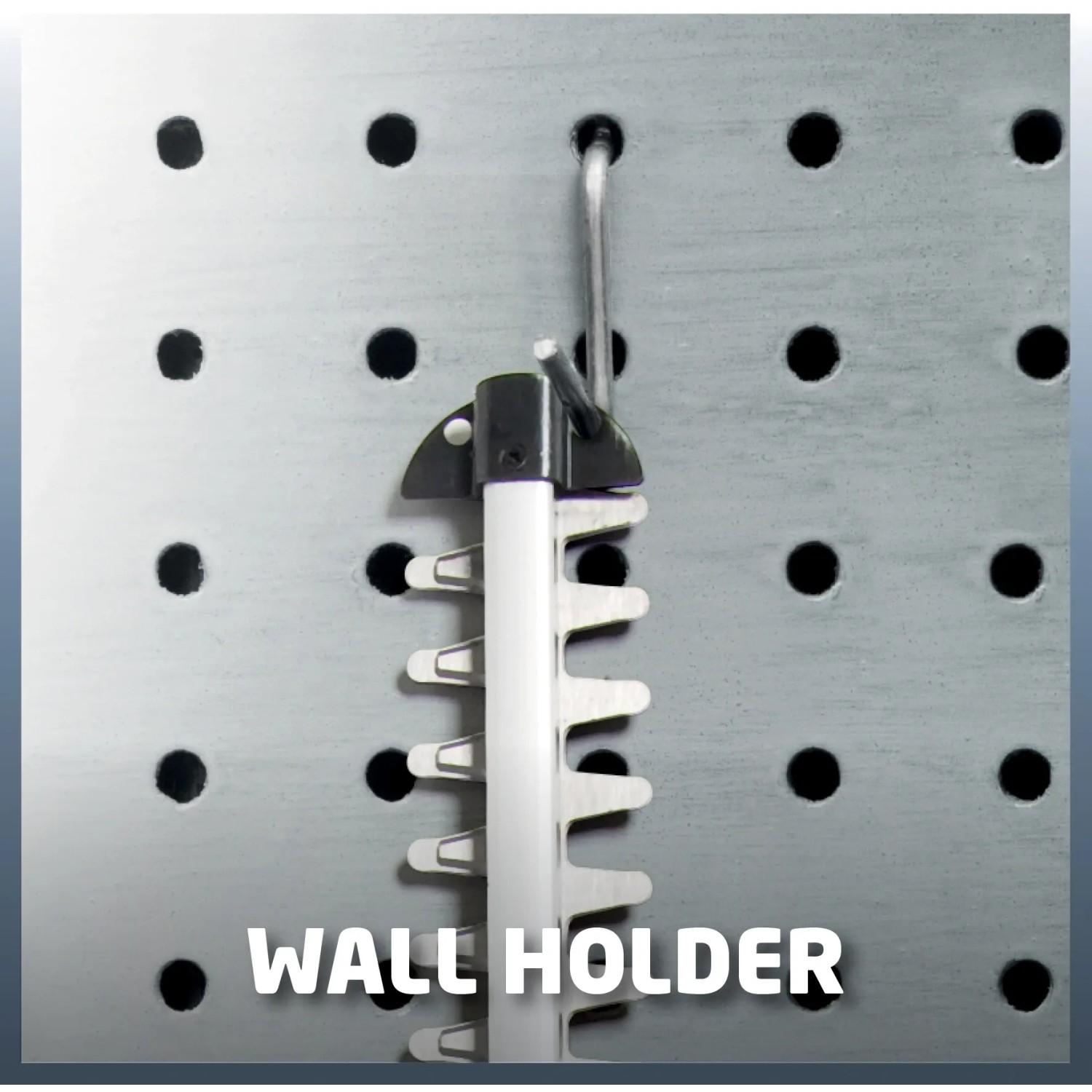 Tagliasiepi a batteria Einhell GC-CH 1855/1 Li Solo, protezione lama su pannello forato