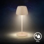 Lampada da tavolo a LED ricaricabile Brilo Serina Mini beige, 20 cm, per esterni, dimmerabile.
