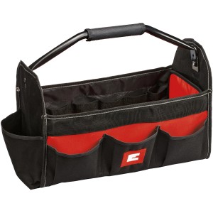 Borsa porta attrezzi Einhell, 45x22cm, con maniglia e scomparti per utensili e accessori.