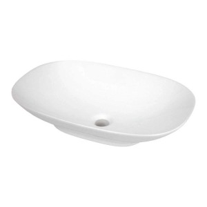 Lavabo da appoggio ceramica Rodas Idrostile foro rubinetto 60x40 cm bianco