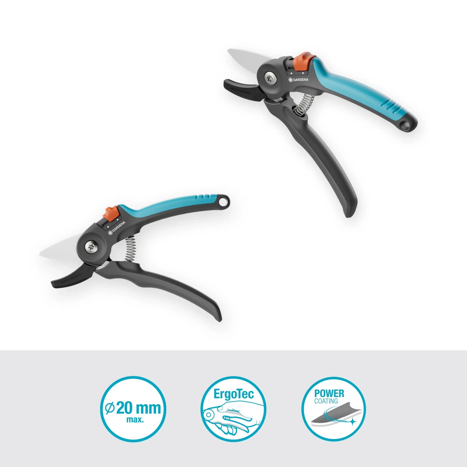 Cesoie da giardino Gardena PremiumCut Flex Bypass per legno verde, ergonomiche e resistenti.