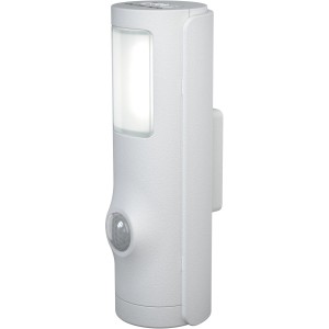 Lampada Ledvance LED Nightlux Torch bianca con sensore di movimento per montaggio a parete.