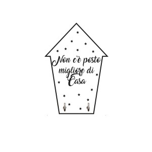 t.b.t. Porta chiavi con ganci a forma di casetta.