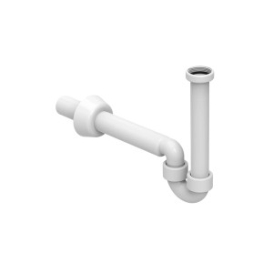Sifone eccentrico bianco, dettaglio.