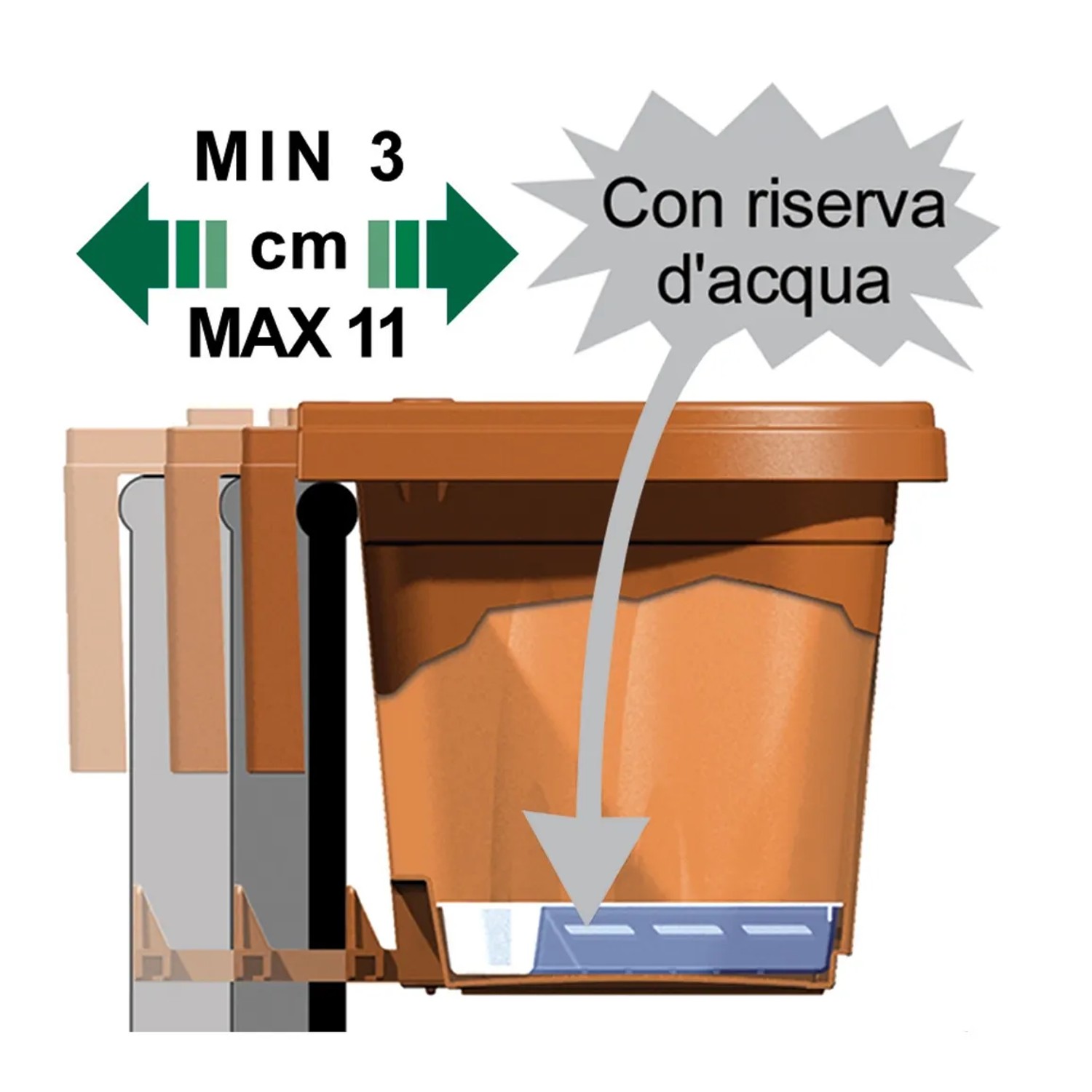 Acan Tradineur Confezione 6 Vasi Rotondi In Plastica Marrone Per Piante 20 Cm – Con Fori Di Drenaggio Per Esterno E Interno