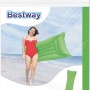 Confezione di un materassino gonfiabile verde Bestway, con donna sulla spiaggia.