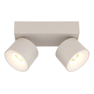 Faretto LED 2 luci Globo Rae 20x72 mm sabbia satinato