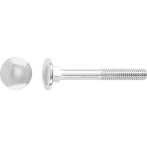 Bullone a testa tonda zincato LUX M8 x 40 mm con filettatura parziale, confezione da 50.