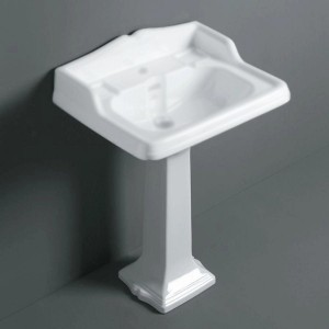 t.b.t. Lavabo con colonna, bianco, per bagno