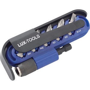 Set di inserti LUX, 11 pezzi con portainserti e vari inserti per avvitare.