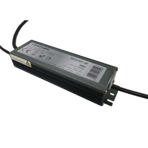 Alimentatore per strisce LED, rettangolare, grigio.