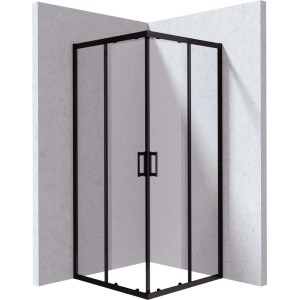 Cabina doccia quadrata Zulueta Idrostile 800x1950 mm nero