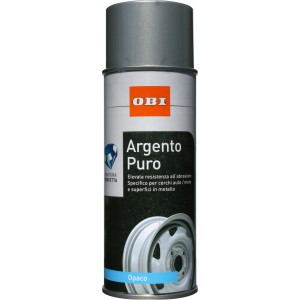 Bomboletta spray argento per verniciatura, ad es. cerchioni. Vernici spray colorate.