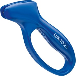 Affilacoltelli LUX blu con manico per coltelli e forbici.