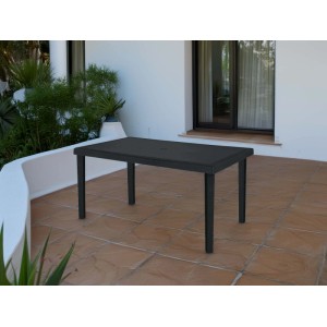 Tavolo da giardino Boheme in materiale ecologico 150x90 cm antracite