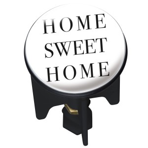 Wenko tappo lavandino Pluggy Mod. Home sweet con scritta "Home Sweet Home".