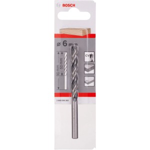 Punta per legno Bosch Pro, 6 mm, per fori precisi nel legno.