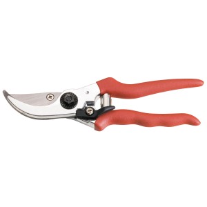 Cesoie bypass da giardino con manici rossi, capacità di taglio max 13 mm per giardinaggio.