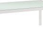 Tavolo del set lounge da divano Noralee 4 pezzi, alluminio bianco. Mobili da giardino con piano.