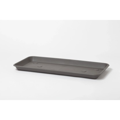 Sottovaso rettangolare Omnia 85x30 cm grigio fumo