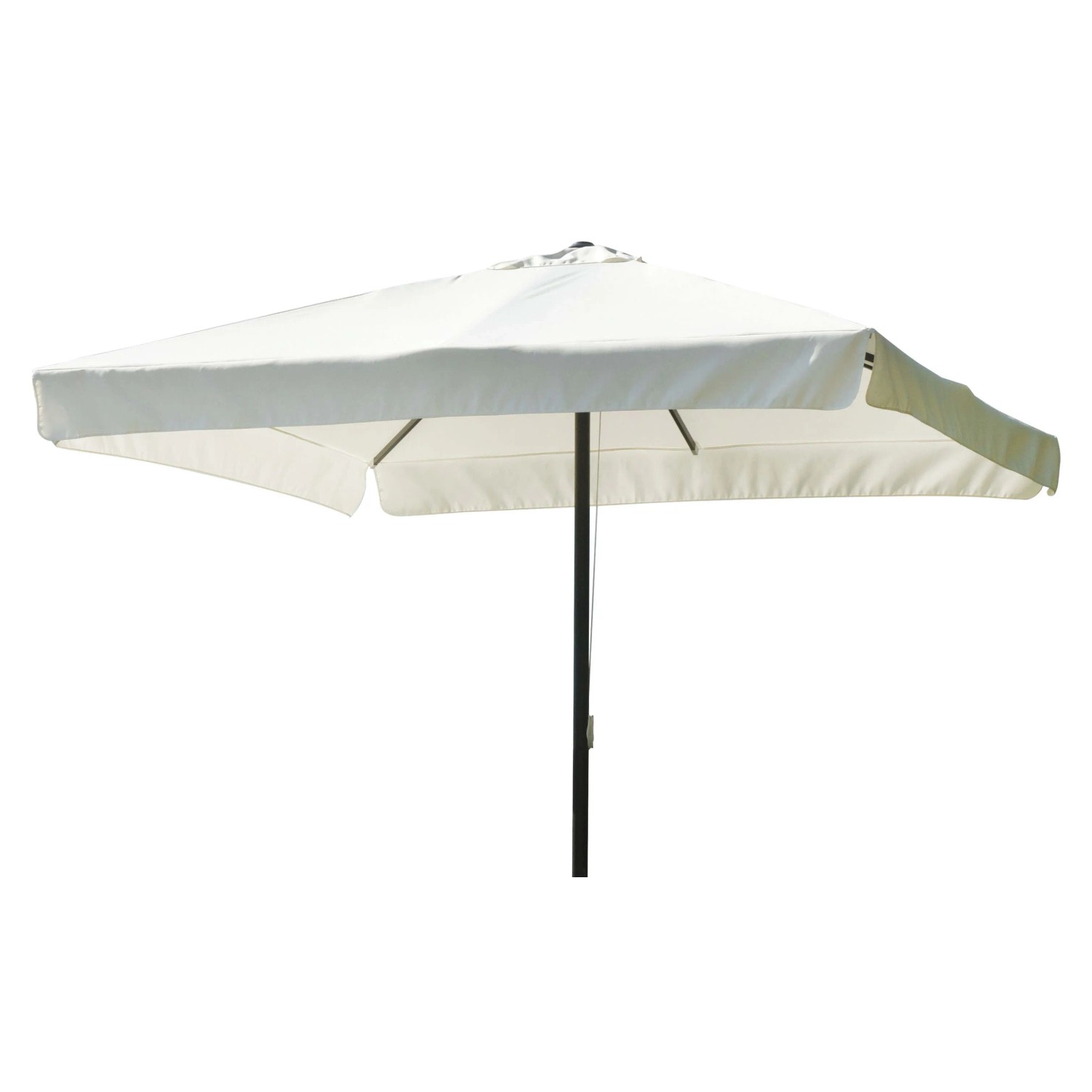 Ombrellone da mercato quadrato bianco t.b.t. per giardino o terrazzo.