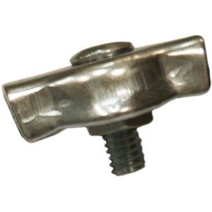 Morsetto in metallo con vite per diverse applicazioni.