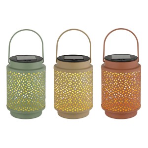 Lampada solare metallo LED 12 pz per display 200mAh 1,2V Ø80xH100 mm