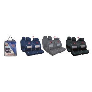 t.b.t. coprisedili auto in blu, grigio e nero come accessori per interni auto.