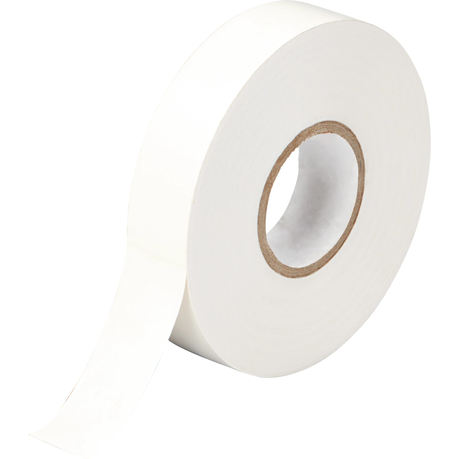 Rotolo di nastro isolante bianco, 15mm x 25m, per installazioni elettriche.