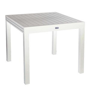 Tavolo in alluminio Sullivan allungabile bianco 90/180 cm H 73 cm