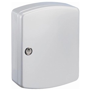 Cassetta portachiavi Burg Wächter bianca con 24 ganci.