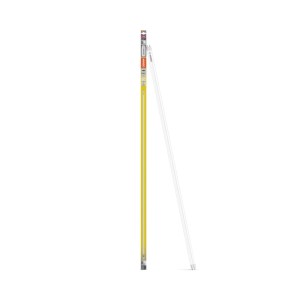 Tubo LED OSRAM T8, bianco caldo 3000 K. Uno in confezione gialla, una lampada fluorescente LED trasparente.