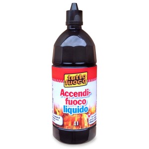 Bottiglia di liquido accendifuoco Tutto Fuoco per barbecue e caminetti.