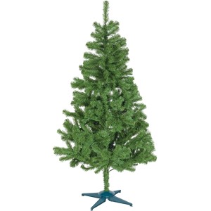 Albero di Natale artificiale verde Colorado, alto 150 cm, con base in plastica per un'atmosfera festiva.