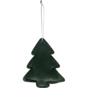 Decorazione albero di Natale a forma di albero verde e soffice.