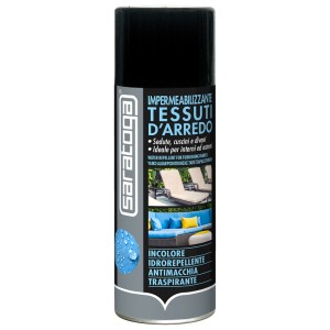 t.b.t. Spray impermeabilizzante per tessuti d'arredo, incolore, idrorepellente e traspirante.