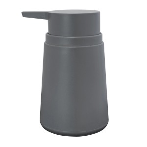 Dispenser sapone grigio di t.b.t. per il bagno.