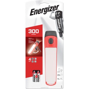 Energizer Torce: Torcia LED rossa da 300 lumen, batterie incluse.