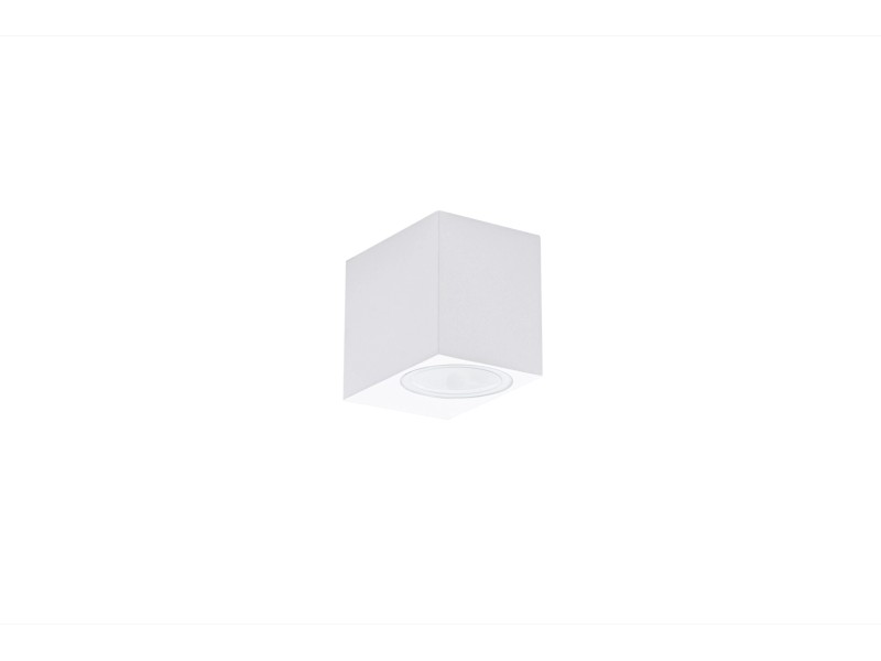 Plafoniera cubo 5 luci led attacco GU10 in gesso lampada da soffitto  quadrata moderno bianco verniciabile