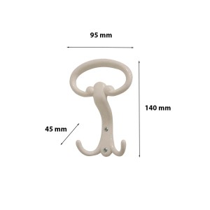 Appendiabiti in zama bianco