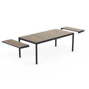 Tavolo allungabile da giardino Porto Nova 200 194-272x94x75 cm nero