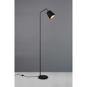 Lampada tavolo Buddy E27 da 40W nero e oro H 148 cm