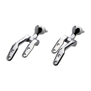 Cerniere cromate per sedile WC, accessorio per il bagno.