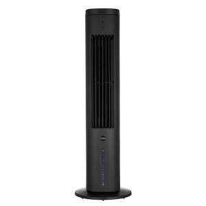 Ventilatore a torre nero per un piacevole raffreddamento dell'ambiente.