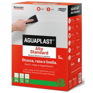 AGUAPLAST Alto Standard Stucco, confezione da 5kg. Stucco speciale per interni.